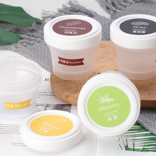 Bakewareind Ice Cream & Yogurt cake mousse cup with lid, 10pcs { Select Size } - Bakeware India