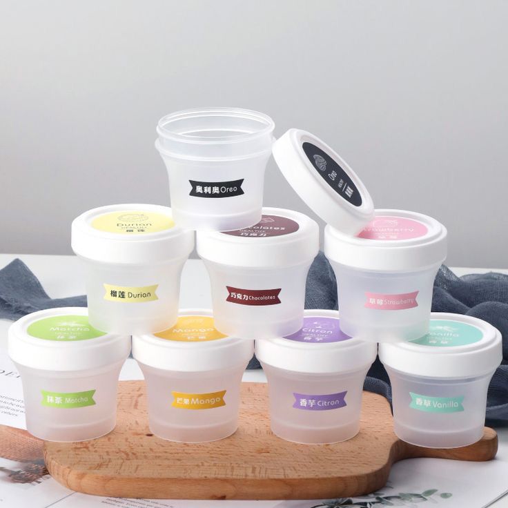 Bakewareind Ice Cream & Yogurt cake mousse cup with lid, 10pcs { Select Size } - Bakeware India