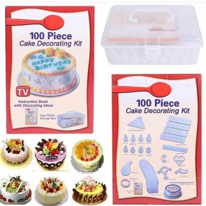 Bakewareind Icing Nozzle Piping Bag Letter Stamps Cake Decorating Kit 100pcs - Bakeware India