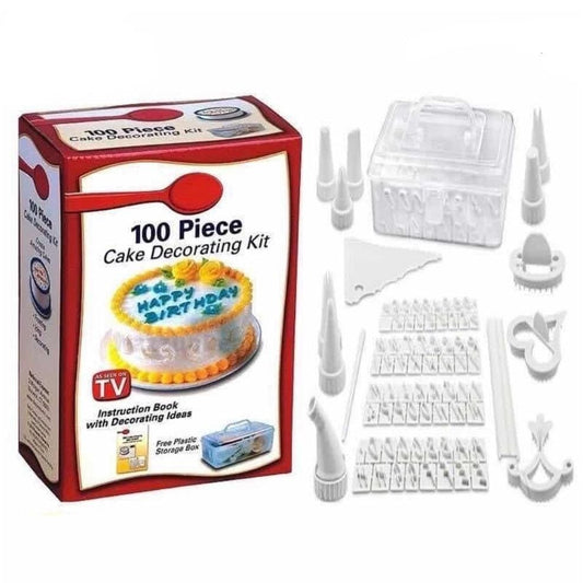 Bakewareind Icing Nozzle Piping Bag Letter Stamps Cake Decorating Kit 100pcs - Bakeware India