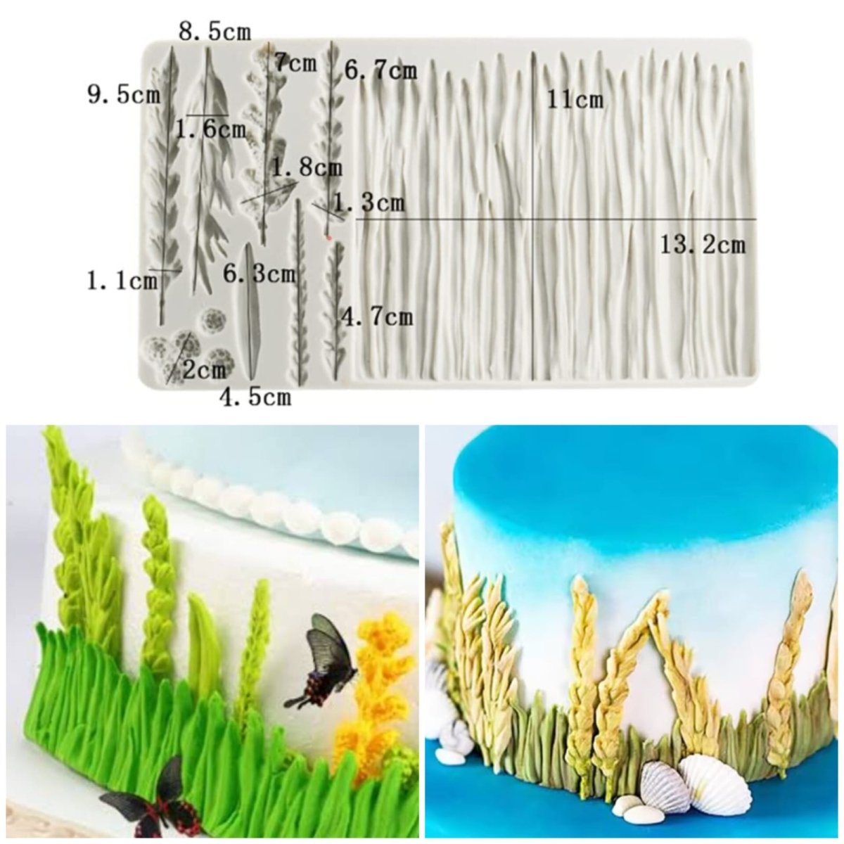 Bakewareind Leaf Wheat Grass Barley Grassland Meadow Fondant Silicone Chocolate Mould - Bakeware India