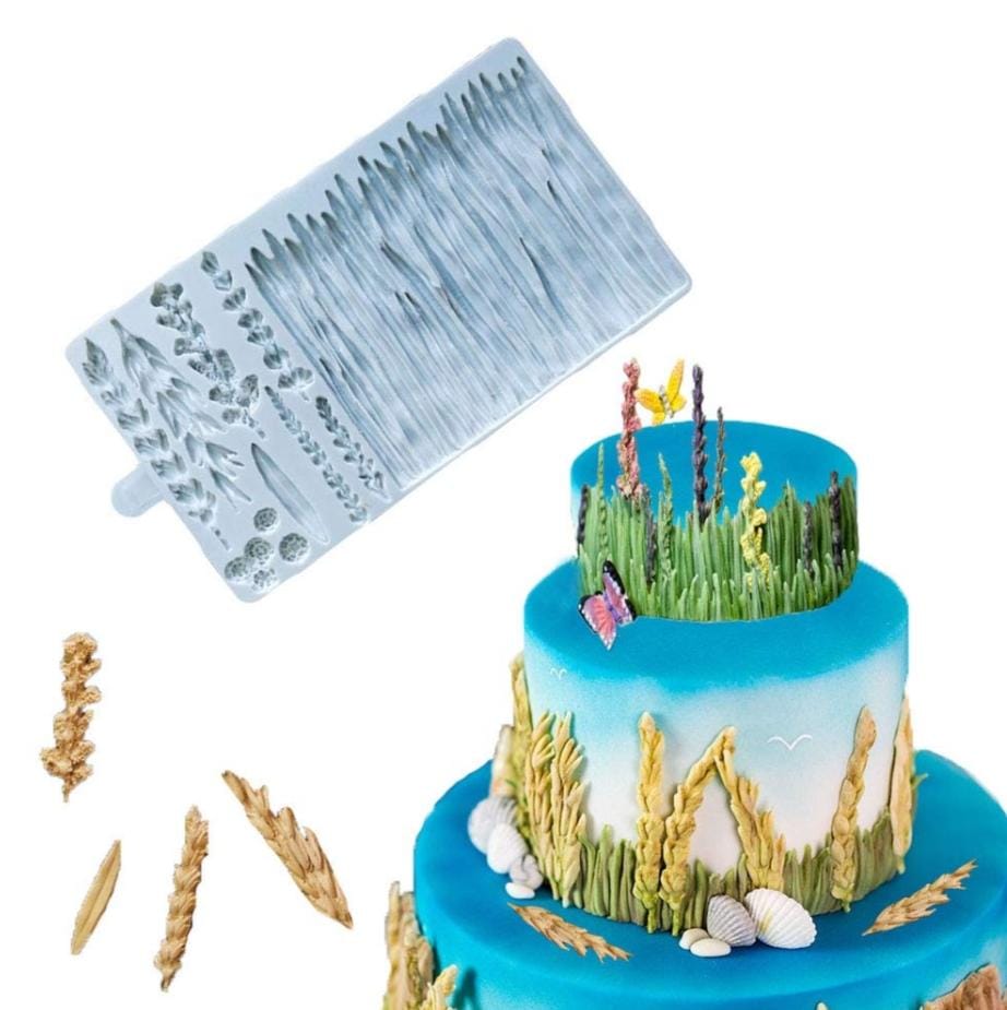 Bakewareind Leaf Wheat Grass Barley Grassland Meadow Fondant Silicone Chocolate Mould - Bakeware India