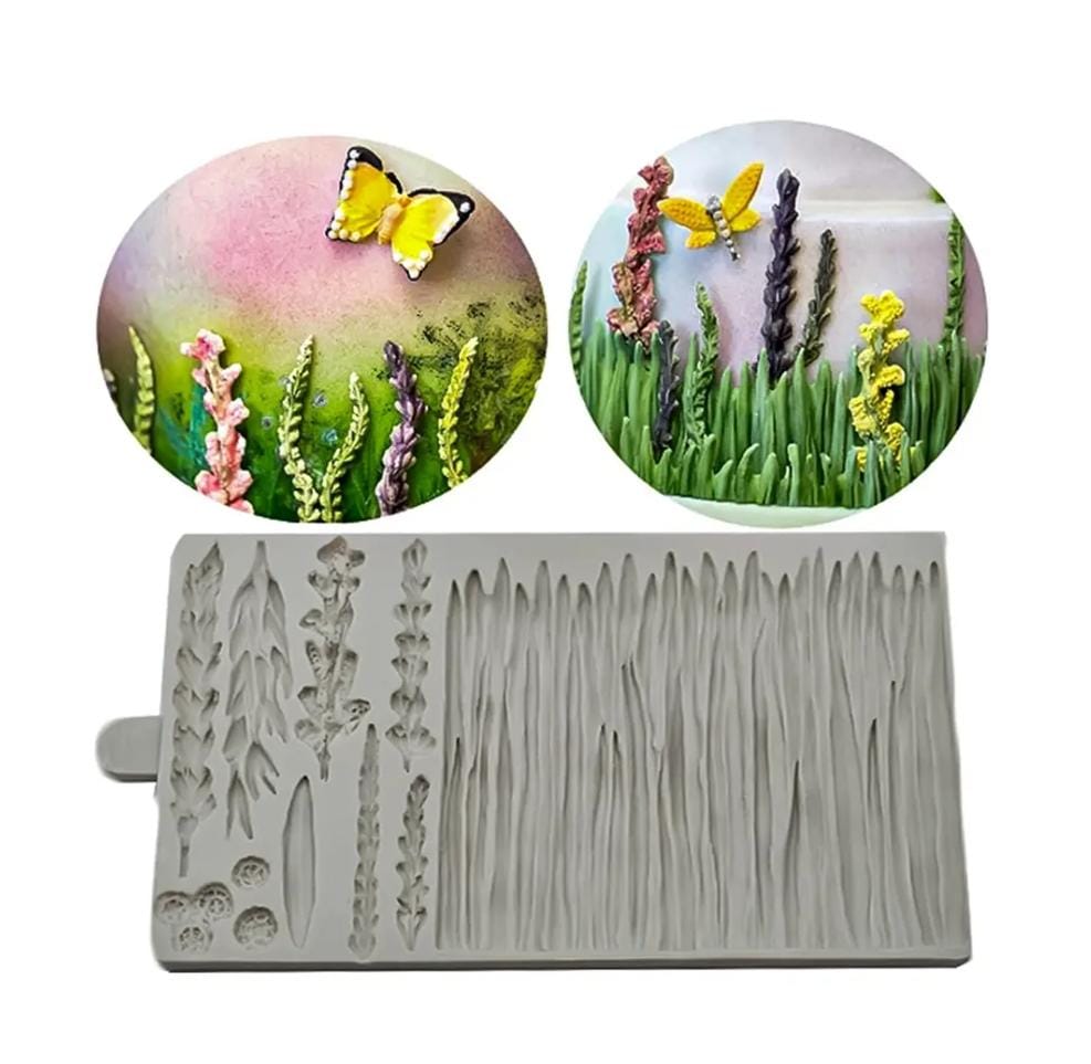 Bakewareind Leaf Wheat Grass Barley Grassland Meadow Fondant Silicone Chocolate Mould - Bakeware India