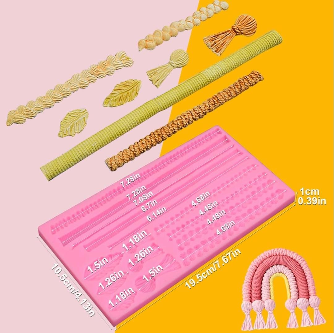 Bakewareind Macrame Crochet Lace Knit Fondant Silicone Mould - Bakeware India