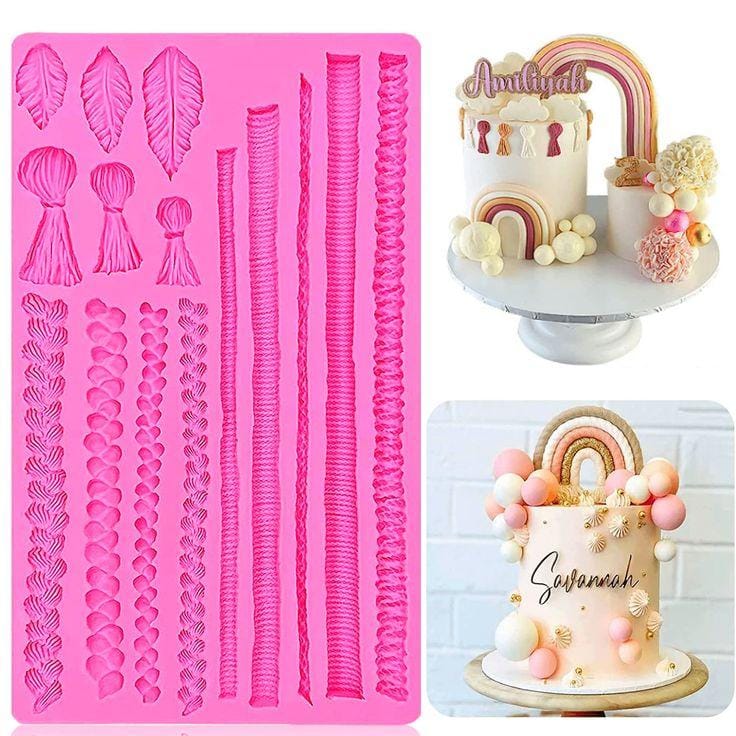 Bakewareind Macrame Crochet Lace Knit Fondant Silicone Mould - Bakeware India