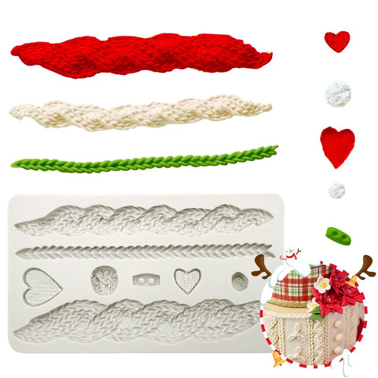 Bakewareind Macrame Wool Knit Sweater Fondant Silicone Mould - Bakeware India