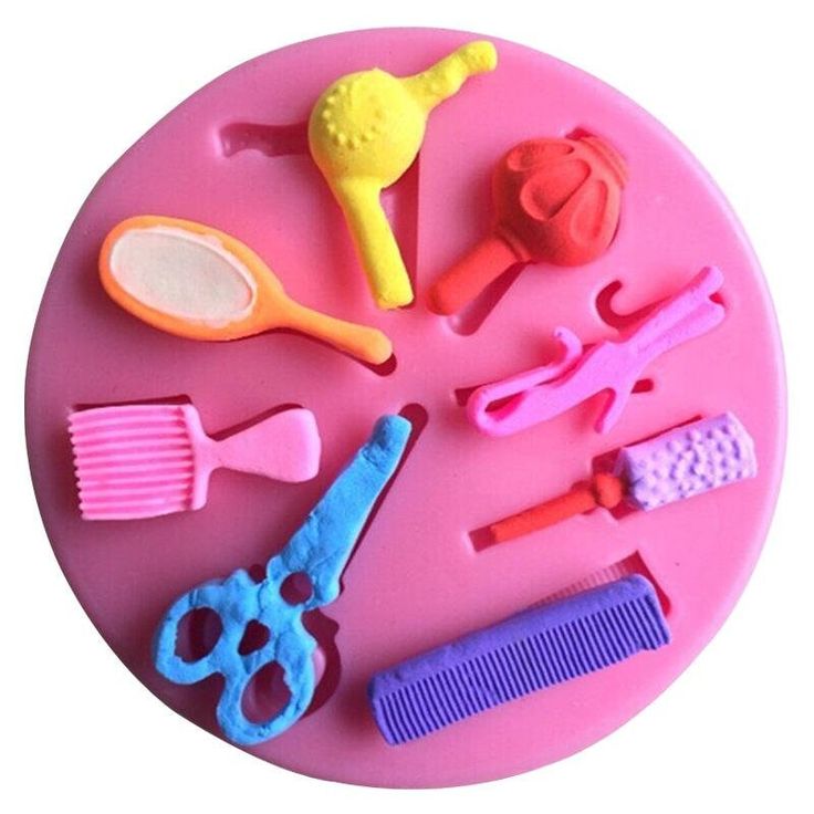 Bakewareind Makeup Fashion Hair Hairdressing Stylist Silicone Mould Sugarcraft - Bakeware India