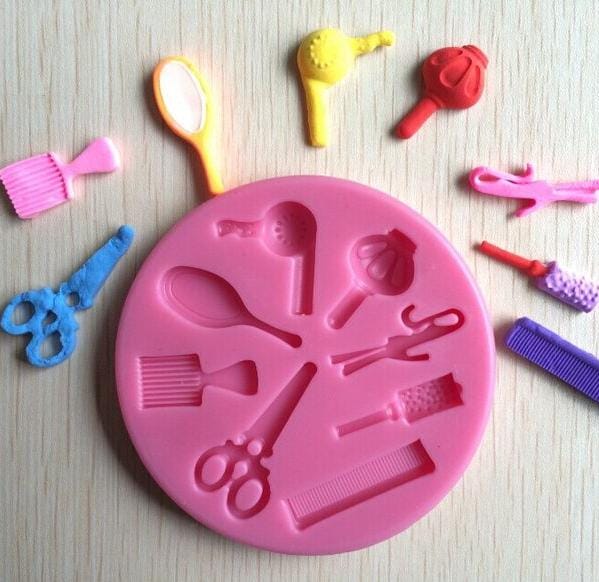 Bakewareind Makeup Fashion Hair Hairdressing Stylist Silicone Mould Sugarcraft - Bakeware India
