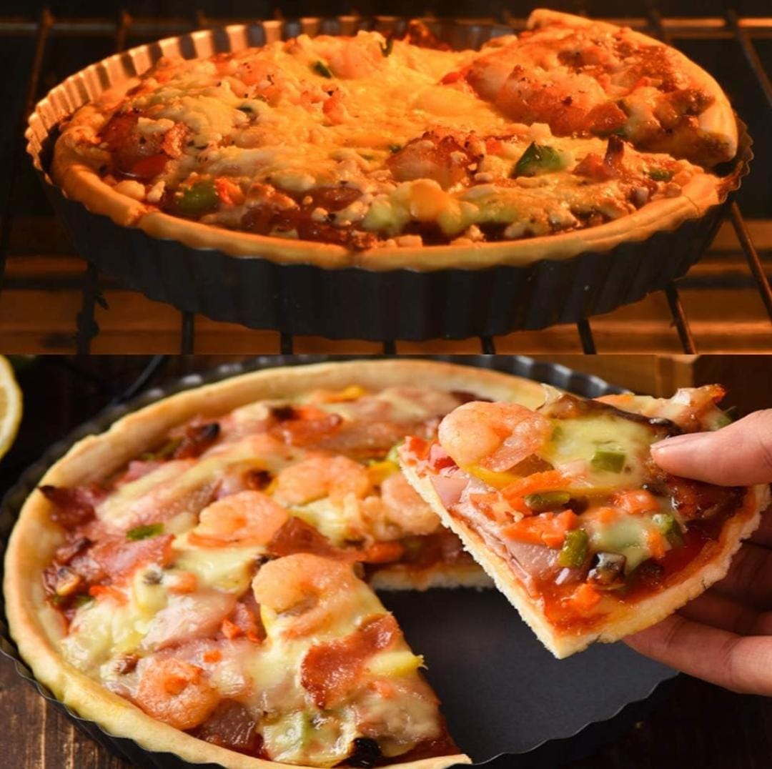 Bakewareind Nonstick Round Fluted Tart With Losse Bottom Pan - Bakeware India