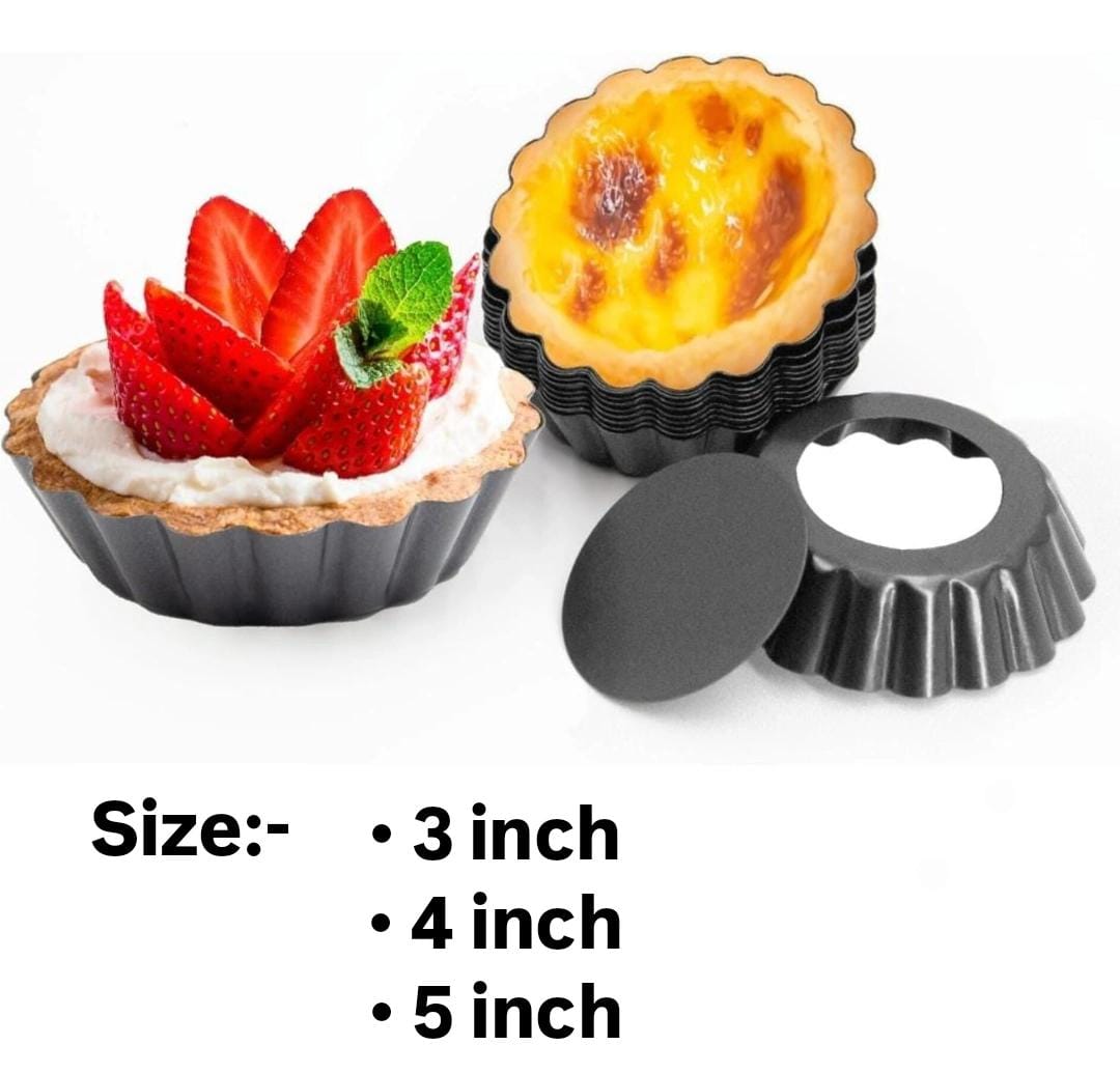 Bakewareind Nonstick Tart Pan With Removable Bottom, {Select Size } - Bakeware India