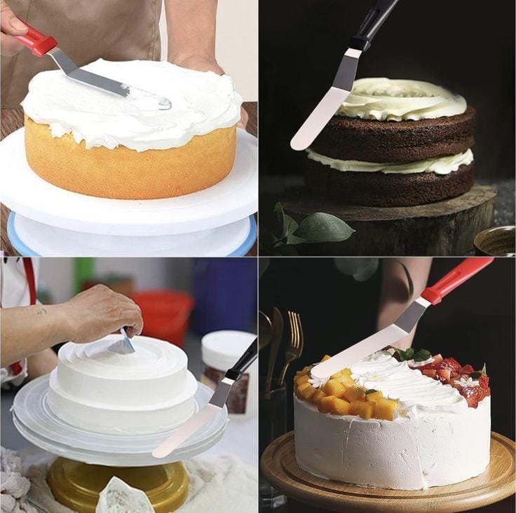Bakewareind Offset Icing Palette Knife,Stainless Steel, ( Select Size ) - Bakeware India