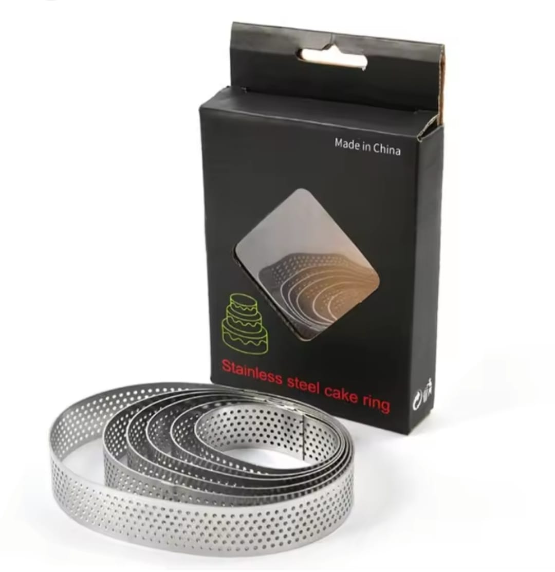 Bakewareind Oval Perforated Tart Rings 6pcs - Bakeware India