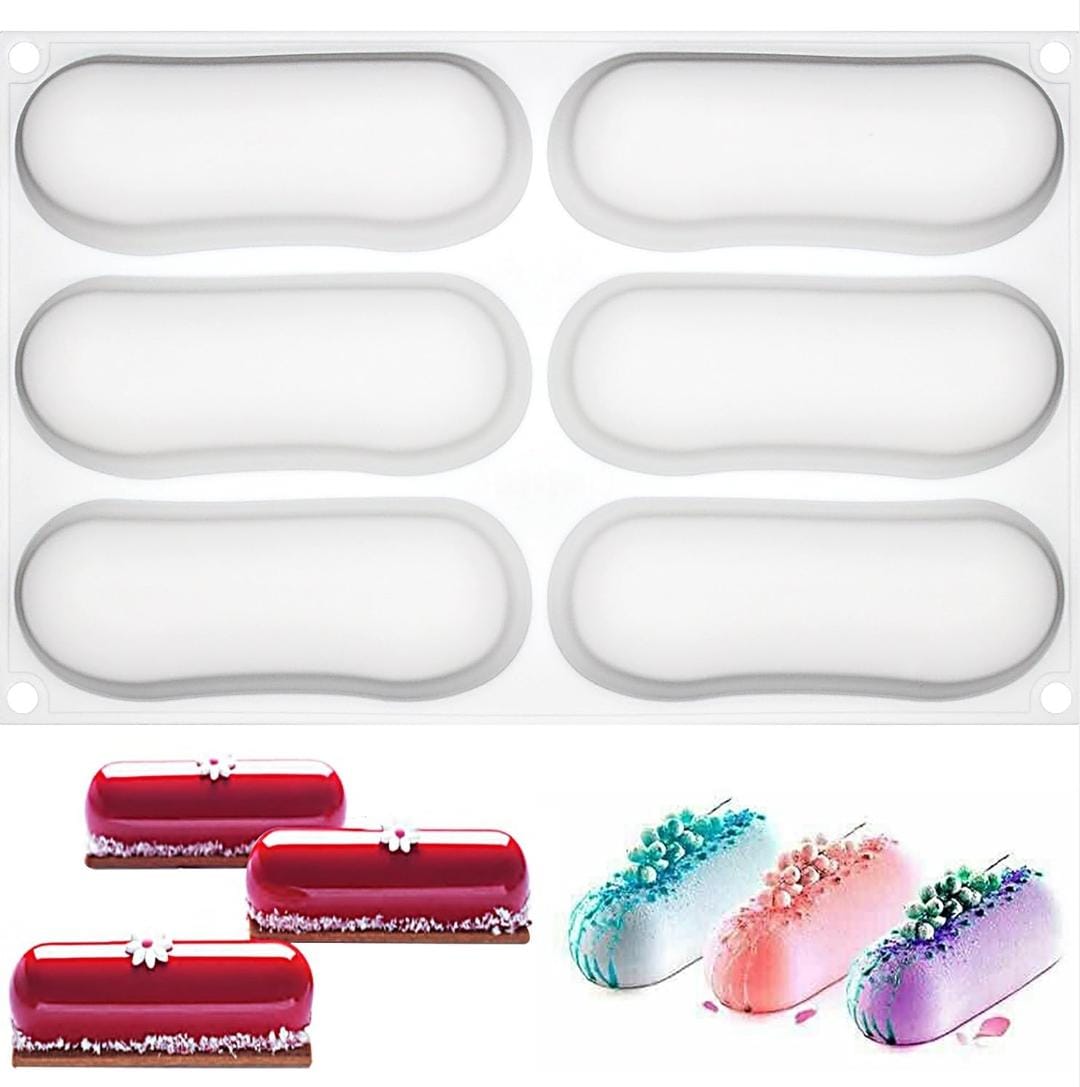 Bakewareind Pillow Eclair Entremet Cake Mousse Silicone Mould - Bakeware India