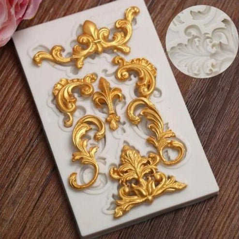 Bakewareind Relief Baroque Silicone Fondant Mould Vintage Cake Border Decorating - Bakeware India