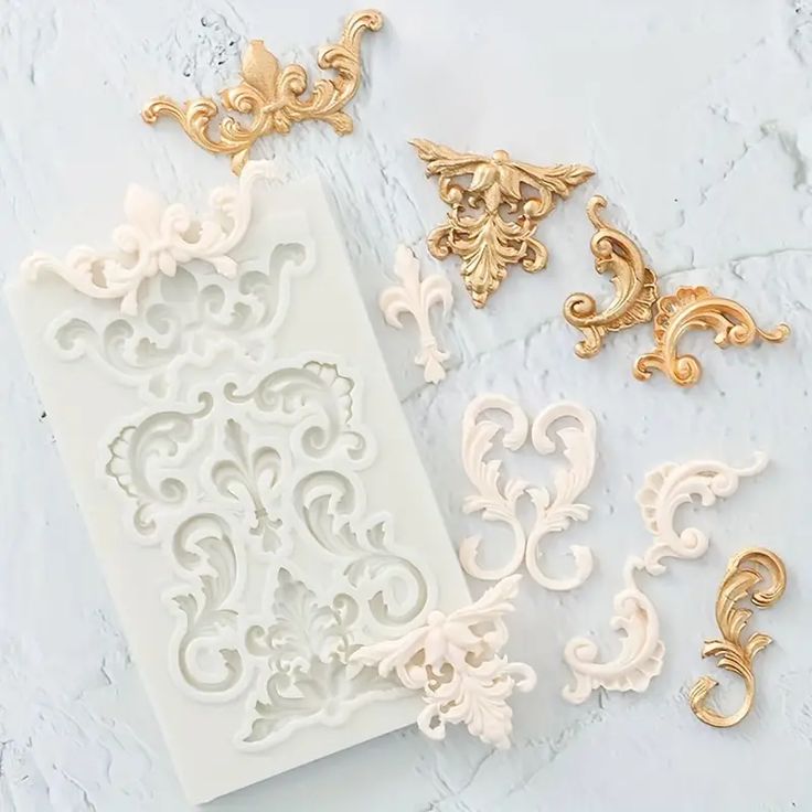 Bakewareind Relief Baroque Silicone Fondant Mould Vintage Cake Border Decorating - Bakeware India