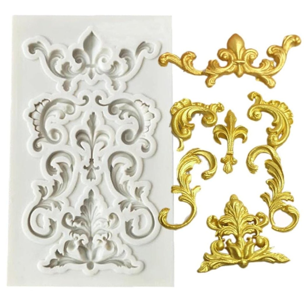 Bakewareind Relief Baroque Silicone Fondant Mould Vintage Cake Border Decorating - Bakeware India