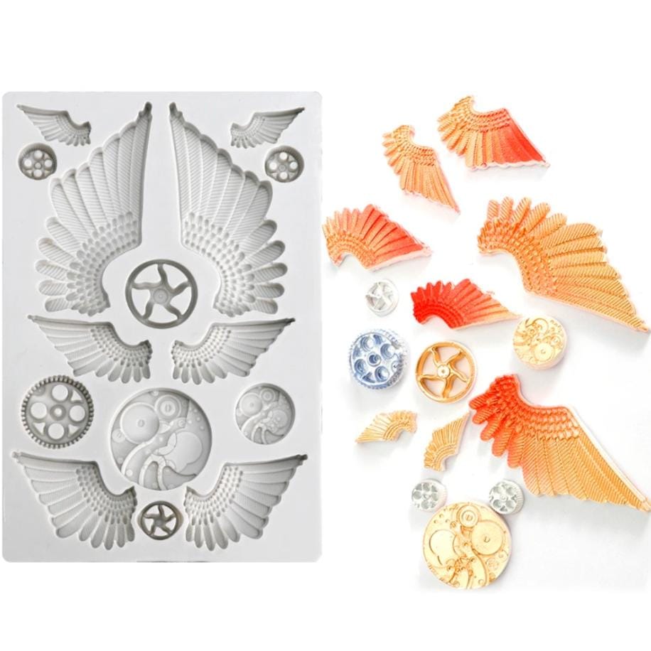 Bakewareind Roman Mechanical Wings Vintage Silicone Cake Mould - Bakeware India