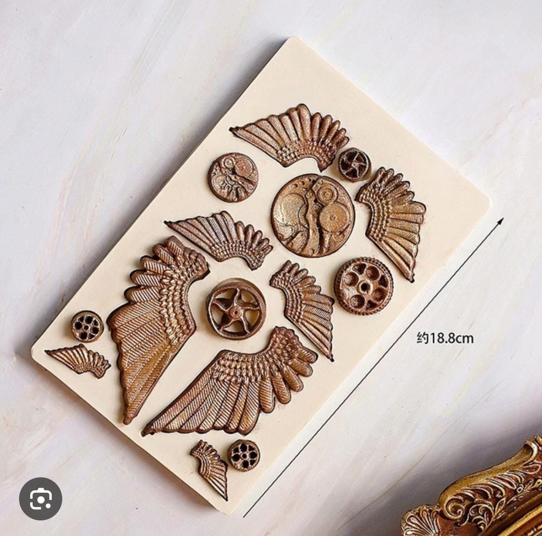 Bakewareind Roman Mechanical Wings Vintage Silicone Cake Mould - Bakeware India