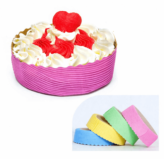 Bakewareind Round Assorted Color Cake Bake and serve liners , 10pcs - Bakeware India