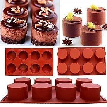 Bakewareind Round Cylinder Deep Cake Silicone Chocolate Mould - Bakeware India