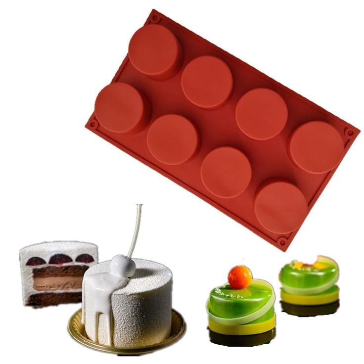 Bakewareind Round Cylinder Deep Cake Silicone Chocolate Mould - Bakeware India