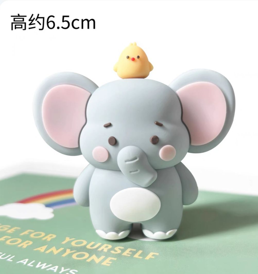 Bakewareind Safari Wild Animals - Lion, Elephant & Giraffe Toy Cake Decoration Cake Topper - Bakeware India