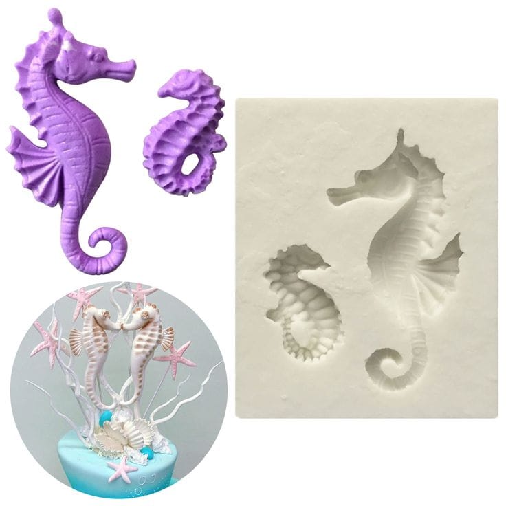 Bakewareind Sea horse Fish Underwater Silicone Mould - Bakeware India