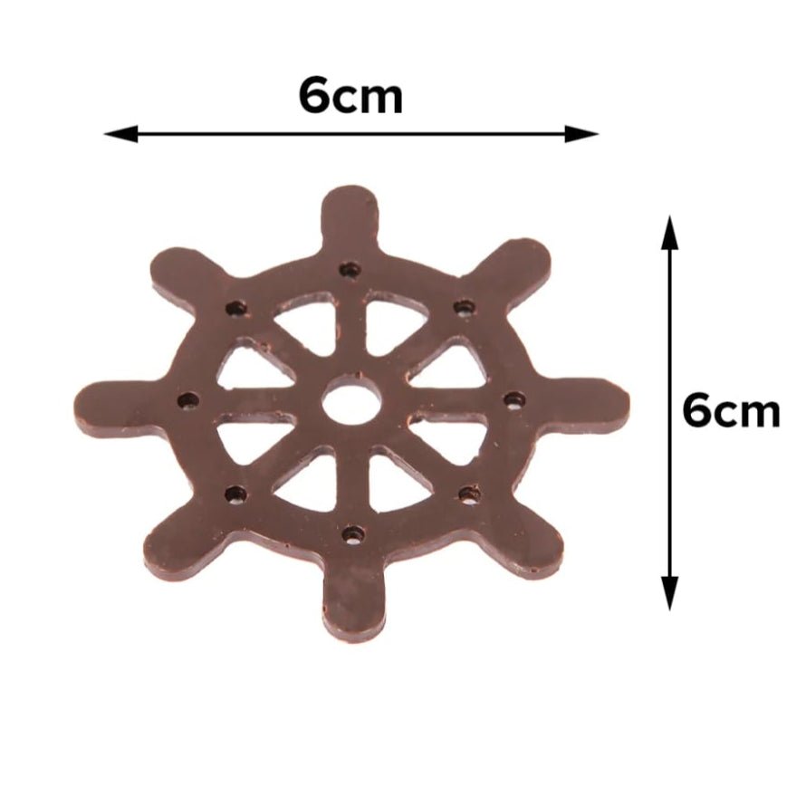 Bakewareind Ship Steering Wheel Chocolate Garnish Silicone Mould - Bakeware India