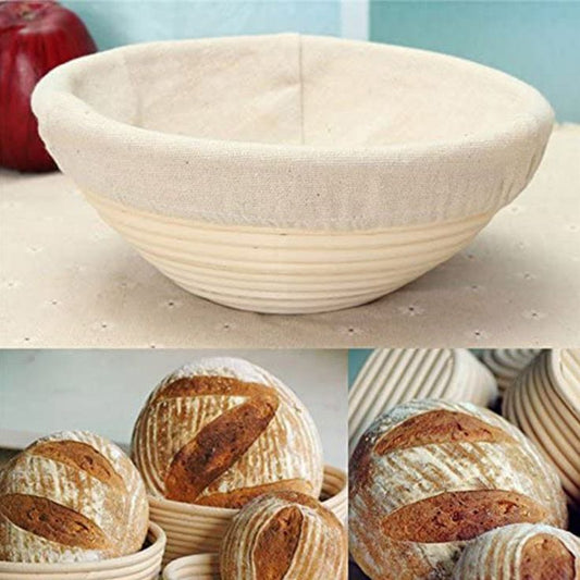 Bakewareind Sourdough Bread Starter Kit Banneton Bread Proofing Basket - 10” Round - Bakeware India