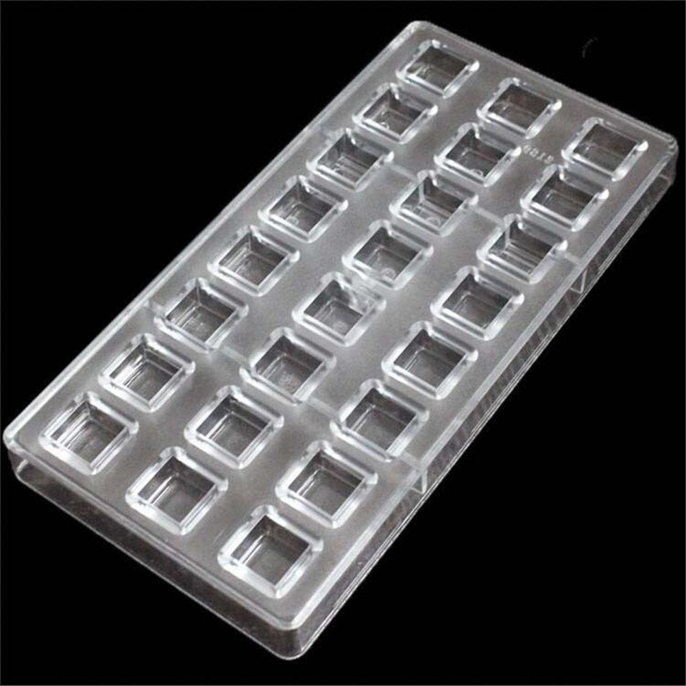 Bakewareind Square Cube Polycarbonate Chocolate Mould - Bakeware India