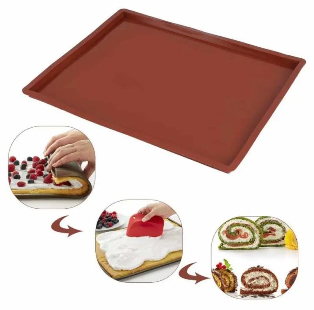 Bakewareind Swissroll Cake Silicone Relief Texture Mat - Bakeware India