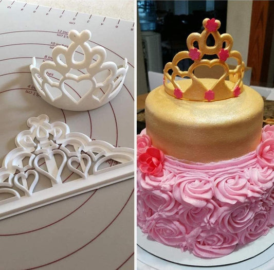 Bakewareind Tiara Cutter Fondant Cookie Cake Set, 2pcs - Bakeware India