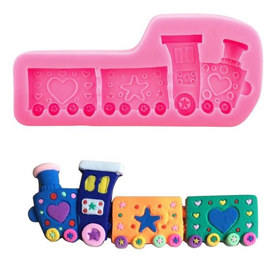 Bakewareind Train Fondant Silicone Mould - Bakeware India