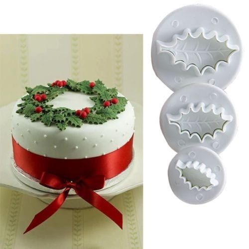 Bakewareind Veined Holly Ivy Leaf plunger 3pcs set - Bakeware India