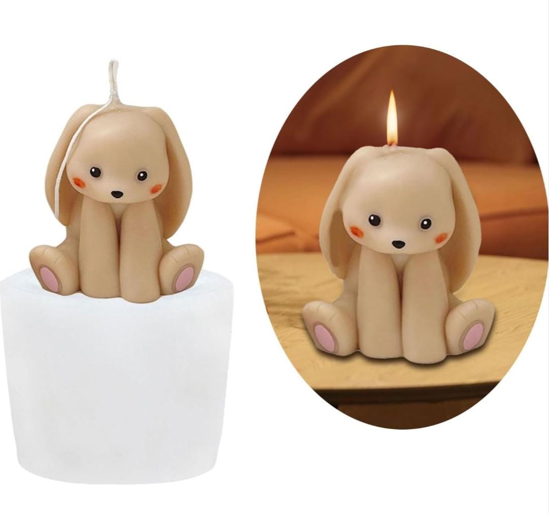 Lyba Mould 3D Easter Rabbit Bunny Candle Cake Silicone Mould - Bakeware India