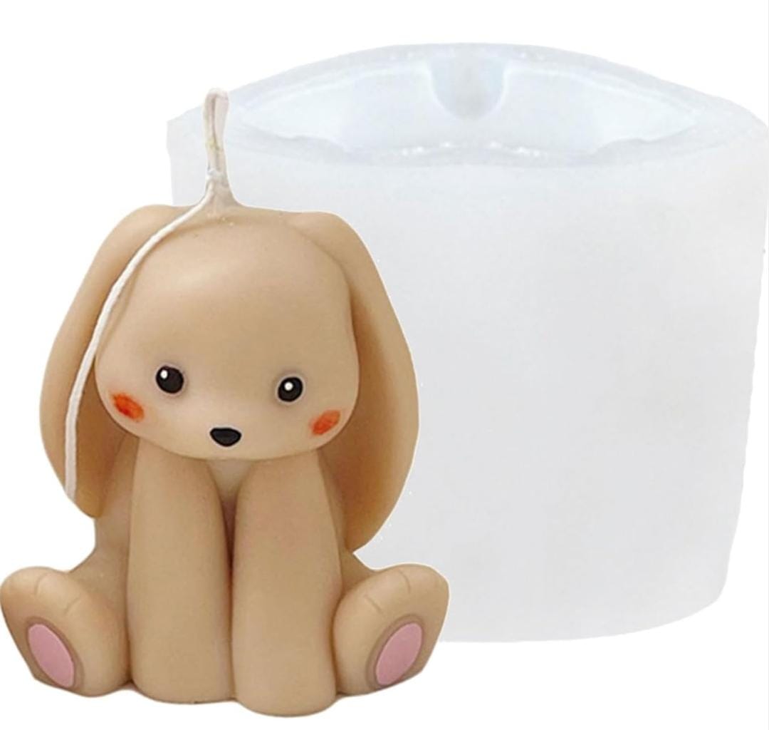 Lyba Mould 3D Easter Rabbit Bunny Candle Cake Silicone Mould - Bakeware India