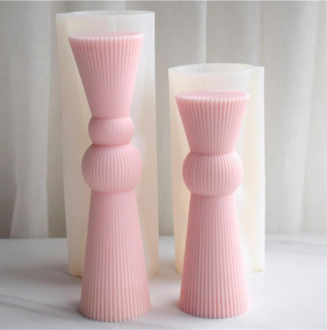 Lyba Mould 3D Geometric Pillar Candle Silicone Mould - Bakeware India
