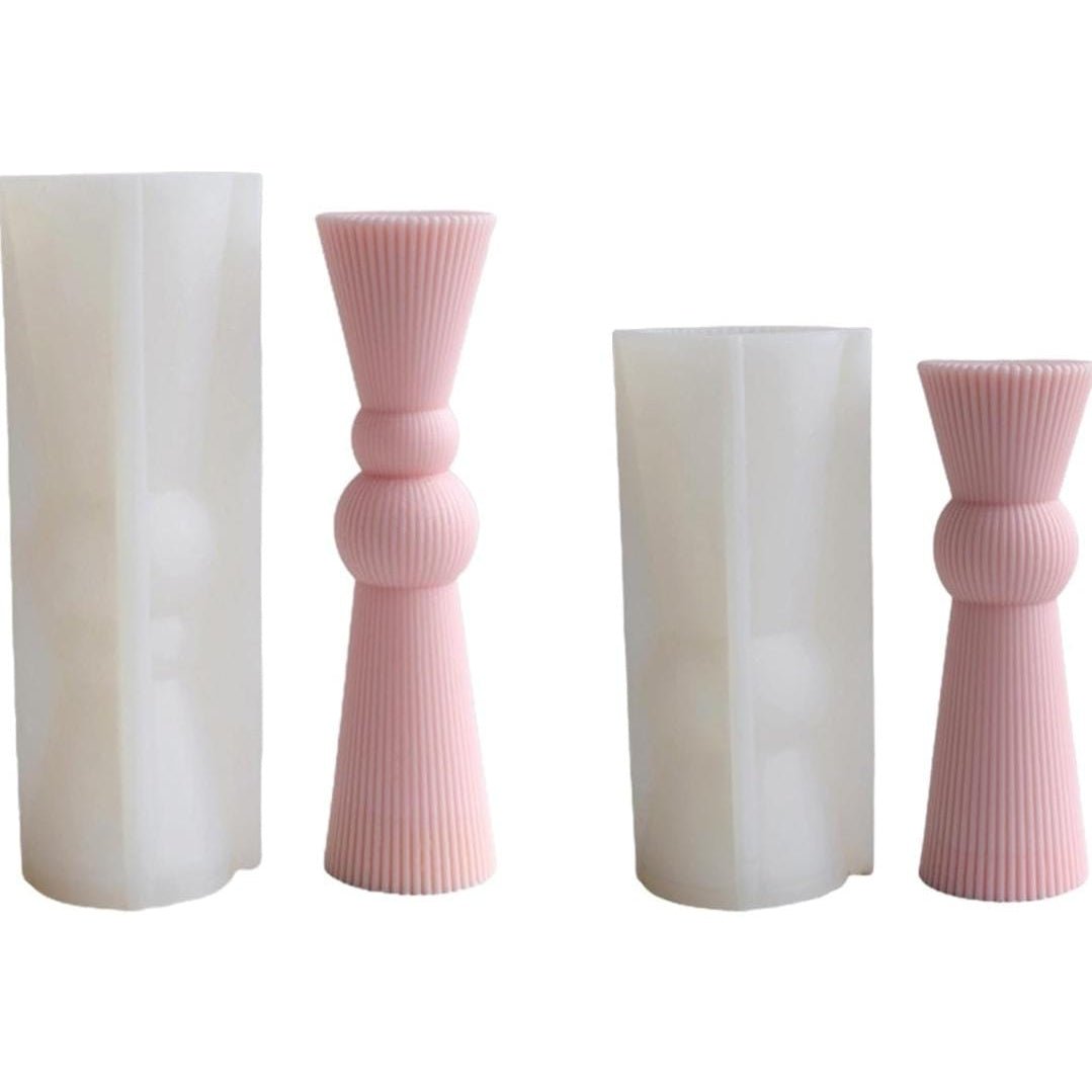 Lyba Mould 3D Geometric Pillar Candle Silicone Mould - Bakeware India