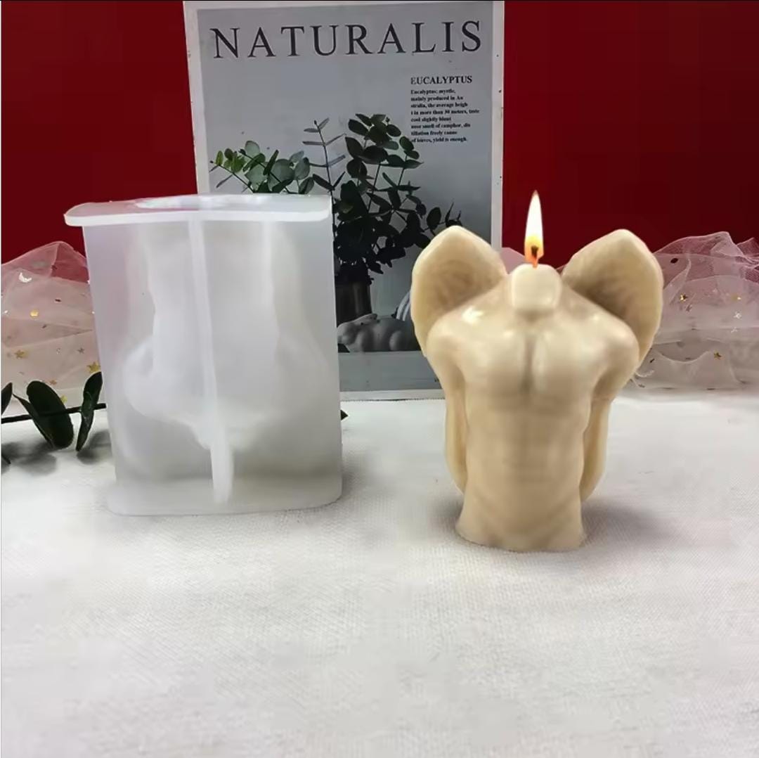 LYBA Mould 3D Male Angel Body Candle Silicone Mould - Bakeware India