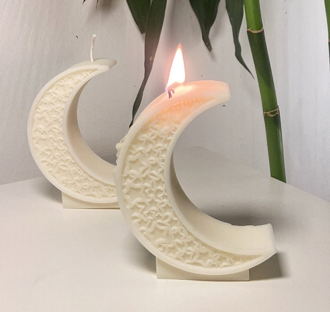 Lyba Mould 3D Star Ramadan Eid Design Moon Candle Silicone Mould - Bakeware India