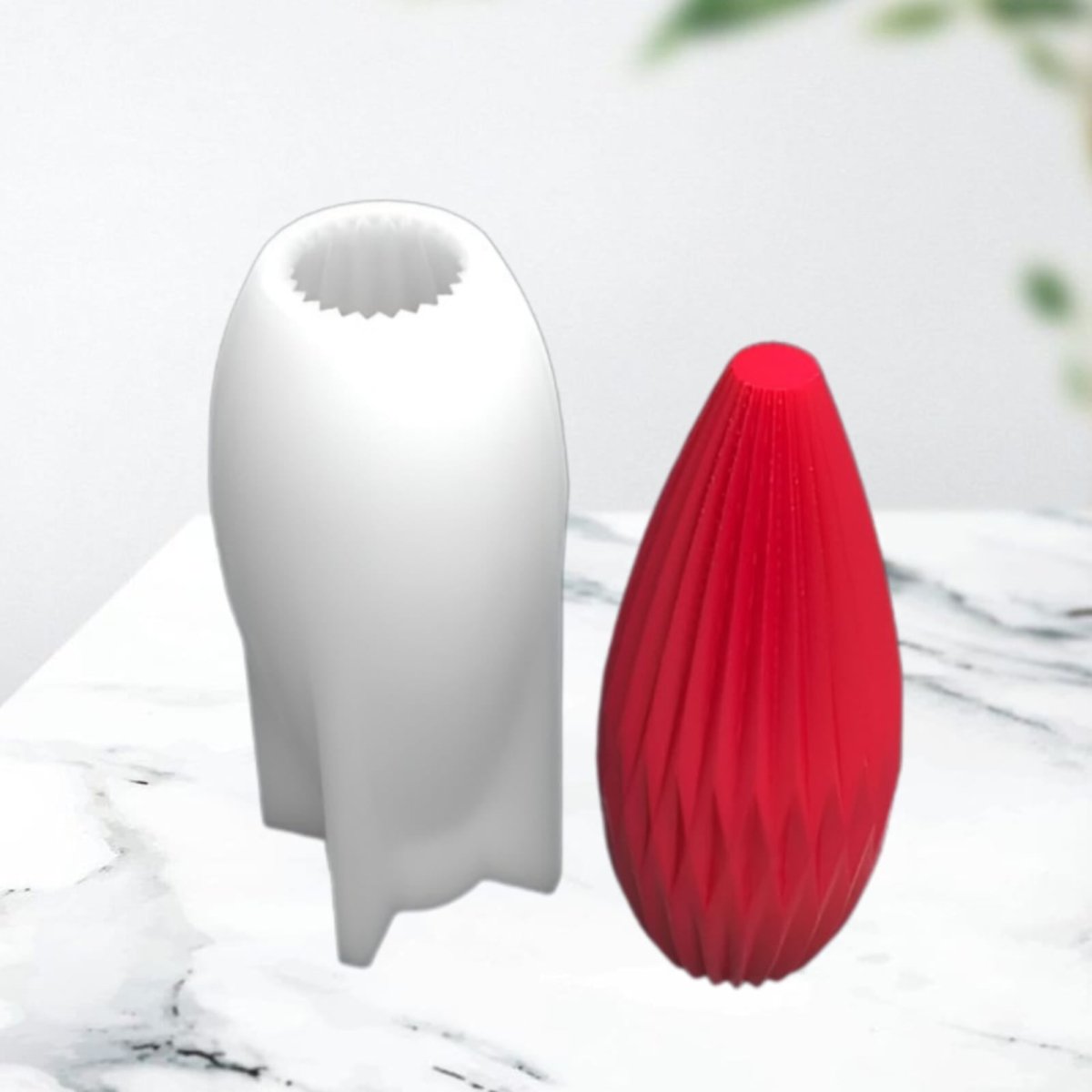 Lyba Mould Geometric 3D Pear Lantern Shape Resin Epoxy Chocolate Cake Mould - Bakeware India