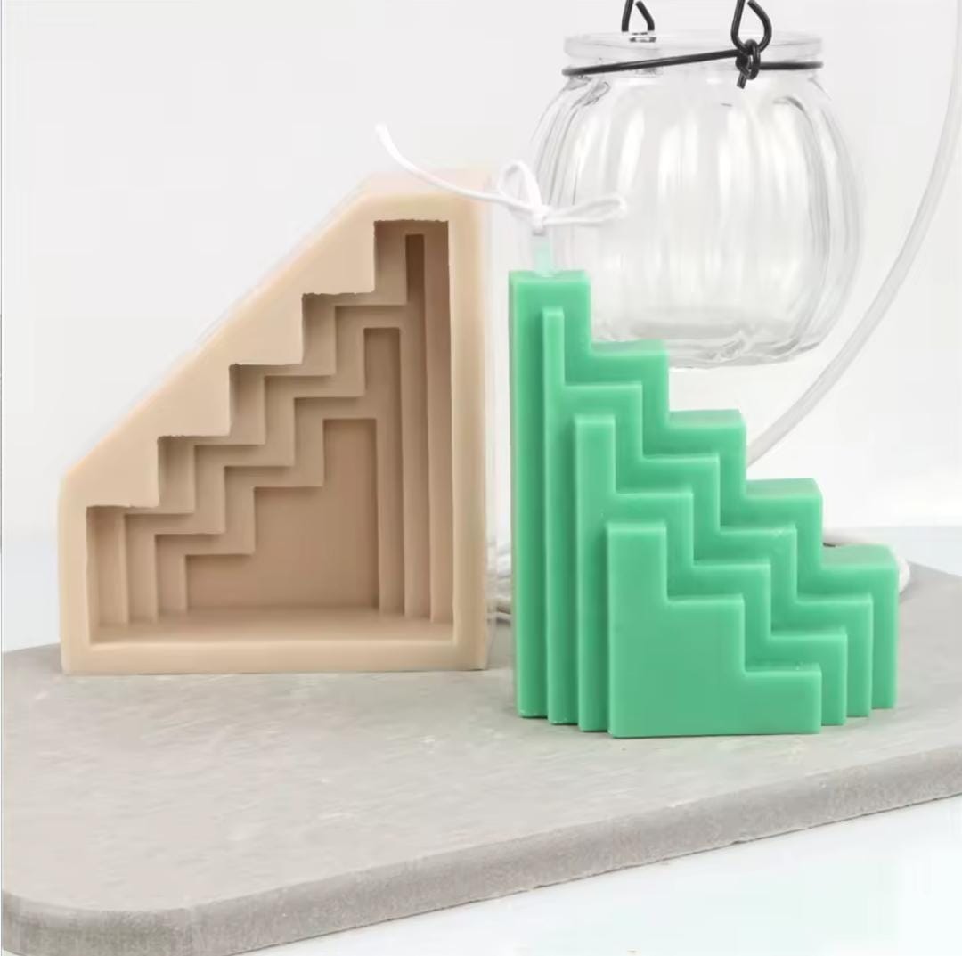 Lyba moulds 3D Abstract Staircase Candle Silicone Mould - Bakeware India