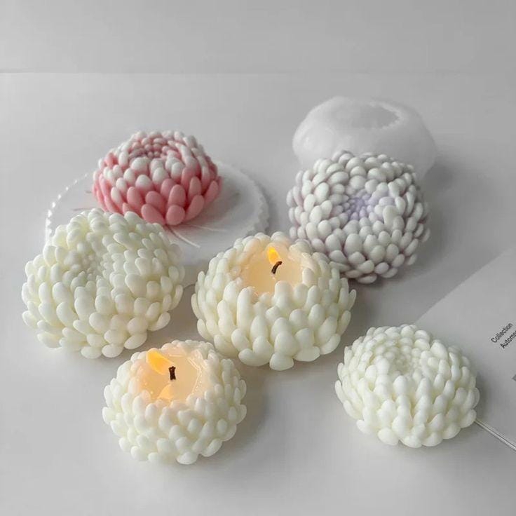 Lyba moulds 3D Chrysanthemum Flower Silicone Mould for Candle Chocolate - Bakeware India