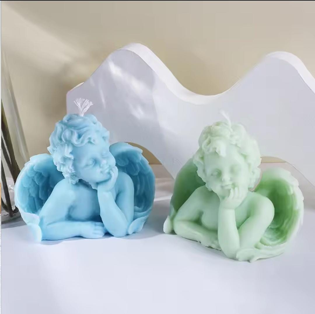 Lyba moulds 3D Cute Baby Angel Candle Silicone Mould - Bakeware India