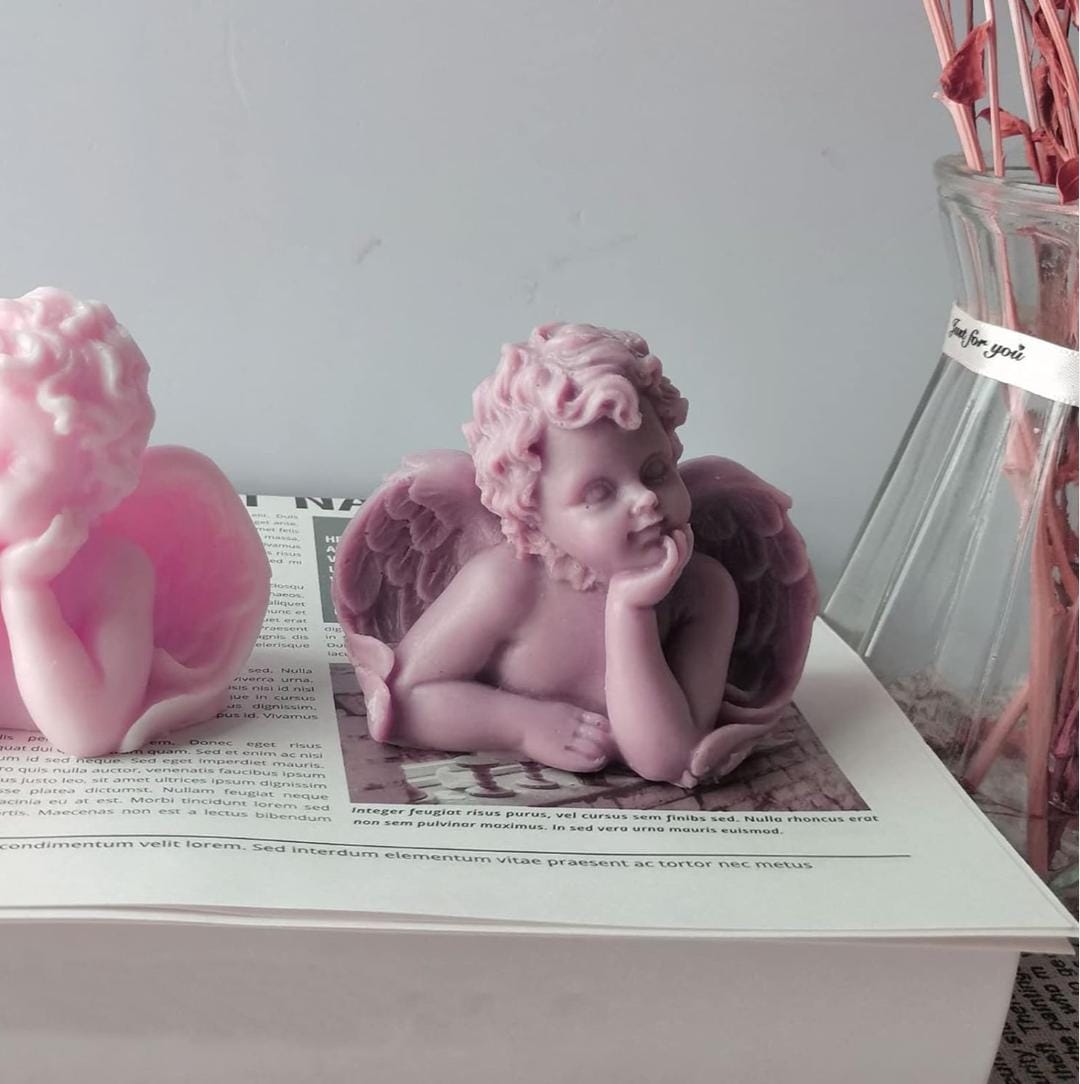 Lyba moulds 3D Cute Baby Angel Candle Silicone Mould - Bakeware India