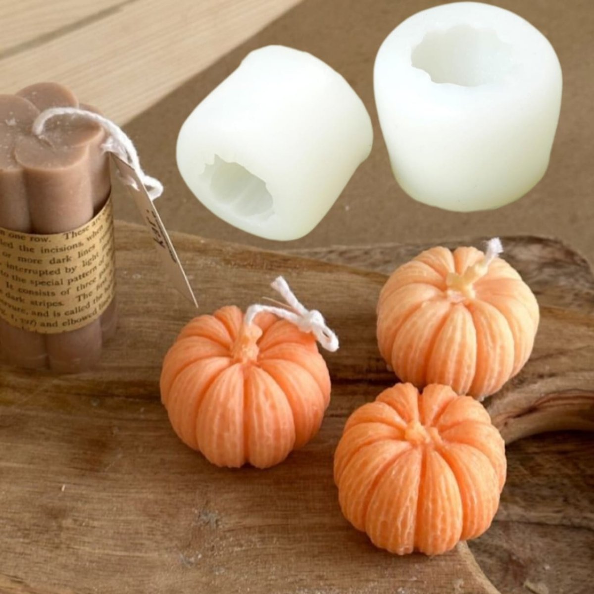 Lyba Moulds 3D Cute Pumpkin Candle Chocolate Silicone Mould - Bakeware India