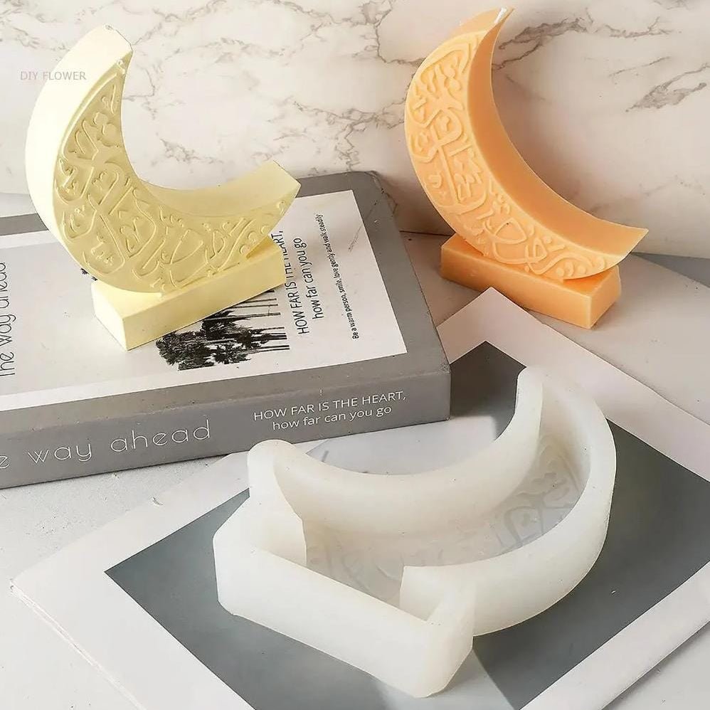 Lyba Moulds 3D Eid Moon Candle Silicone Mould - Bakeware India
