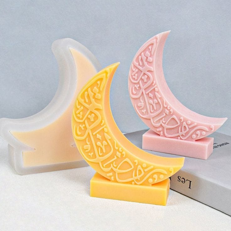 Lyba Moulds 3D Eid Moon Candle Silicone Mould - Bakeware India