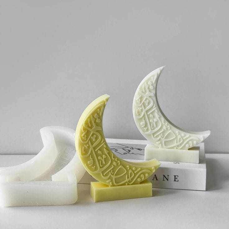 Lyba Moulds 3D Eid Moon Candle Silicone Mould - Bakeware India