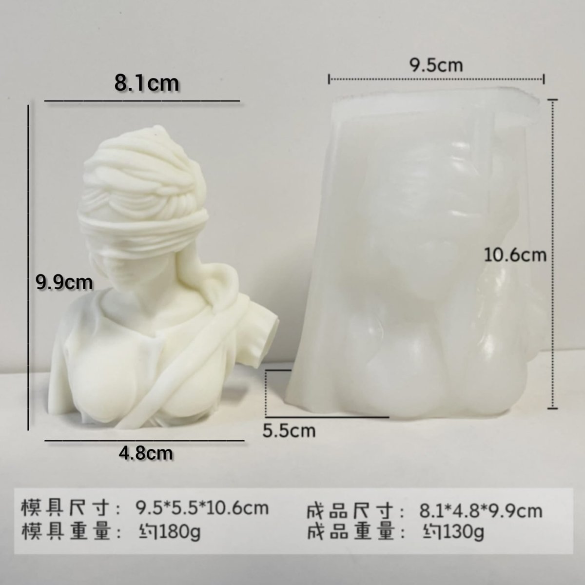 Lyba moulds 3D Goddess Justice Women Candle Silicone Mould - Bakeware India